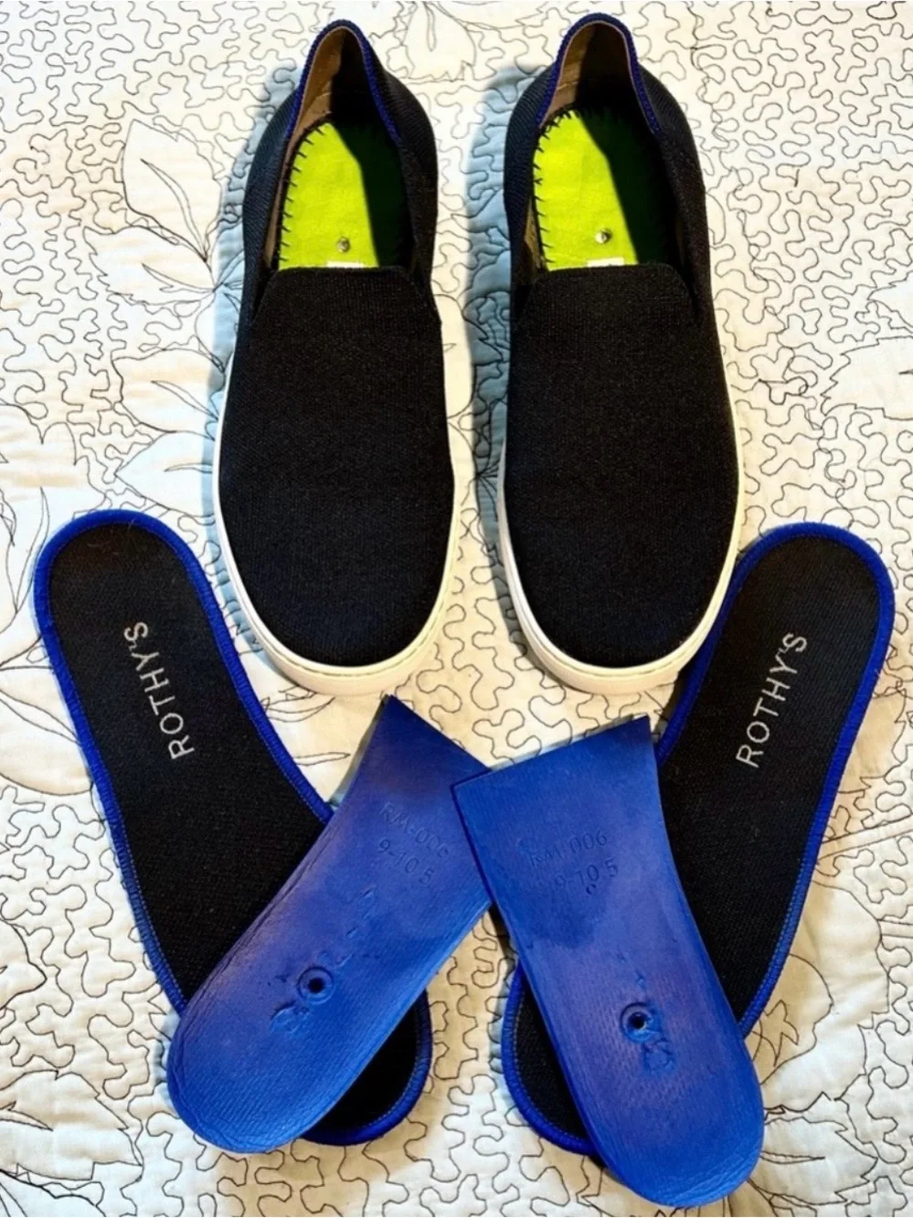 💥ROTHY’S The Original Slip On Sneaker Navy Knit Eco Friendly Women’s Sz 10💛